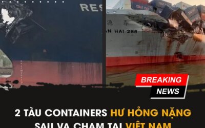 Two container vessels suffer severe damage after collision in Vietnam